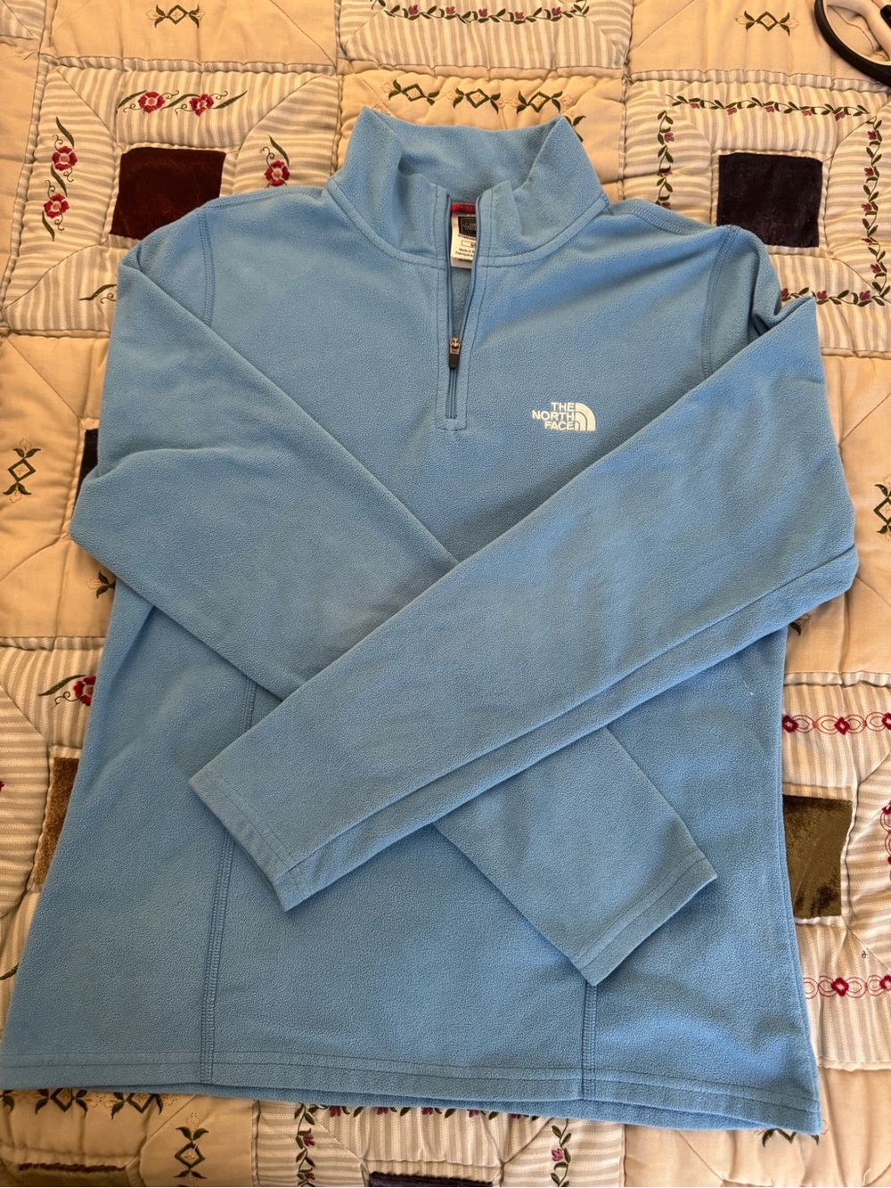 The North Face Light Blue Women's Quarter-Zip Fleece Pullover